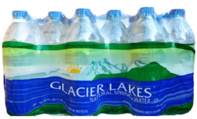 Water Bottle Case of Glacier Lakes Spring Water